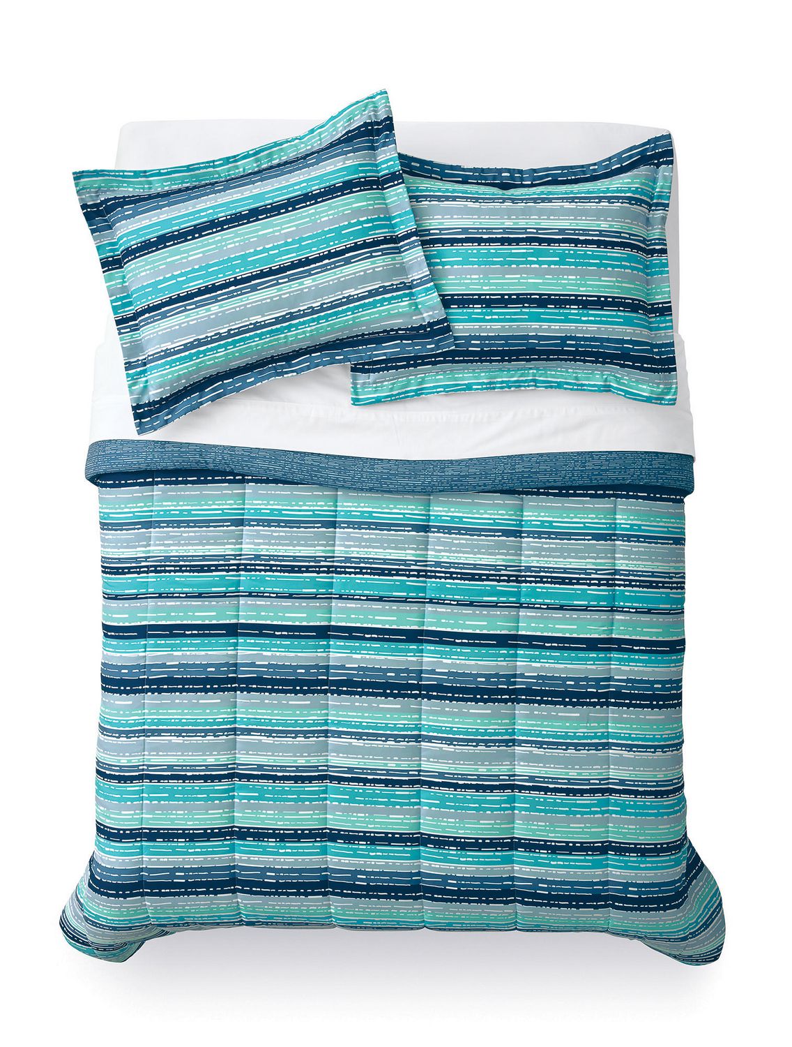 Turquoise Stripe Comforter Set